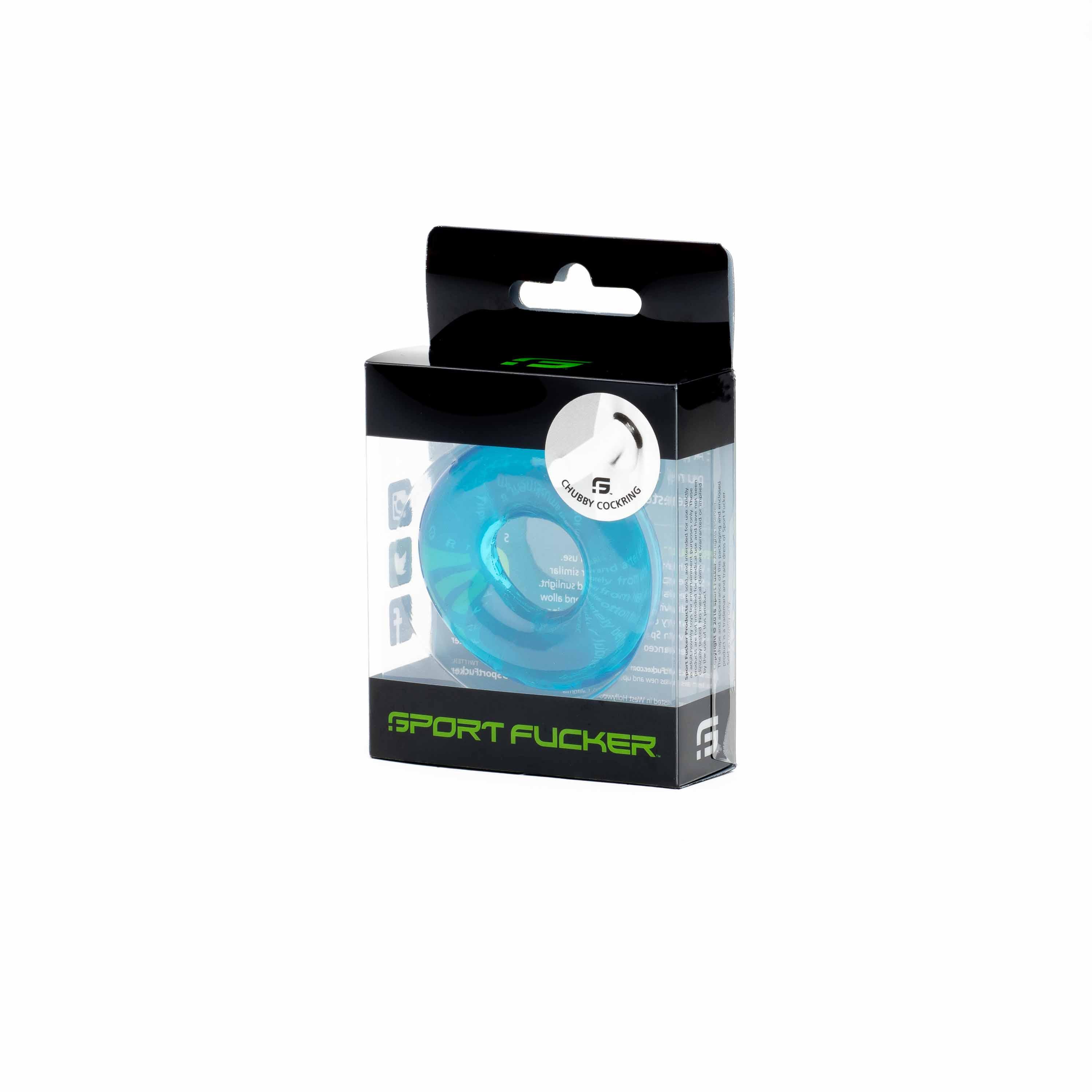 Sport Fucker Chubby Rubber Cockring, Ice Blue Sport Fucker Chubby Rubber Cockring, Ice Blue