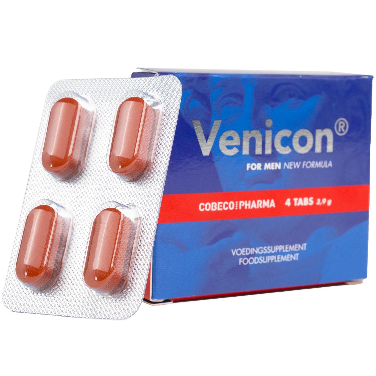 Cobeco Venicon for Men, Sexual Health Supplement, 4 Tabs