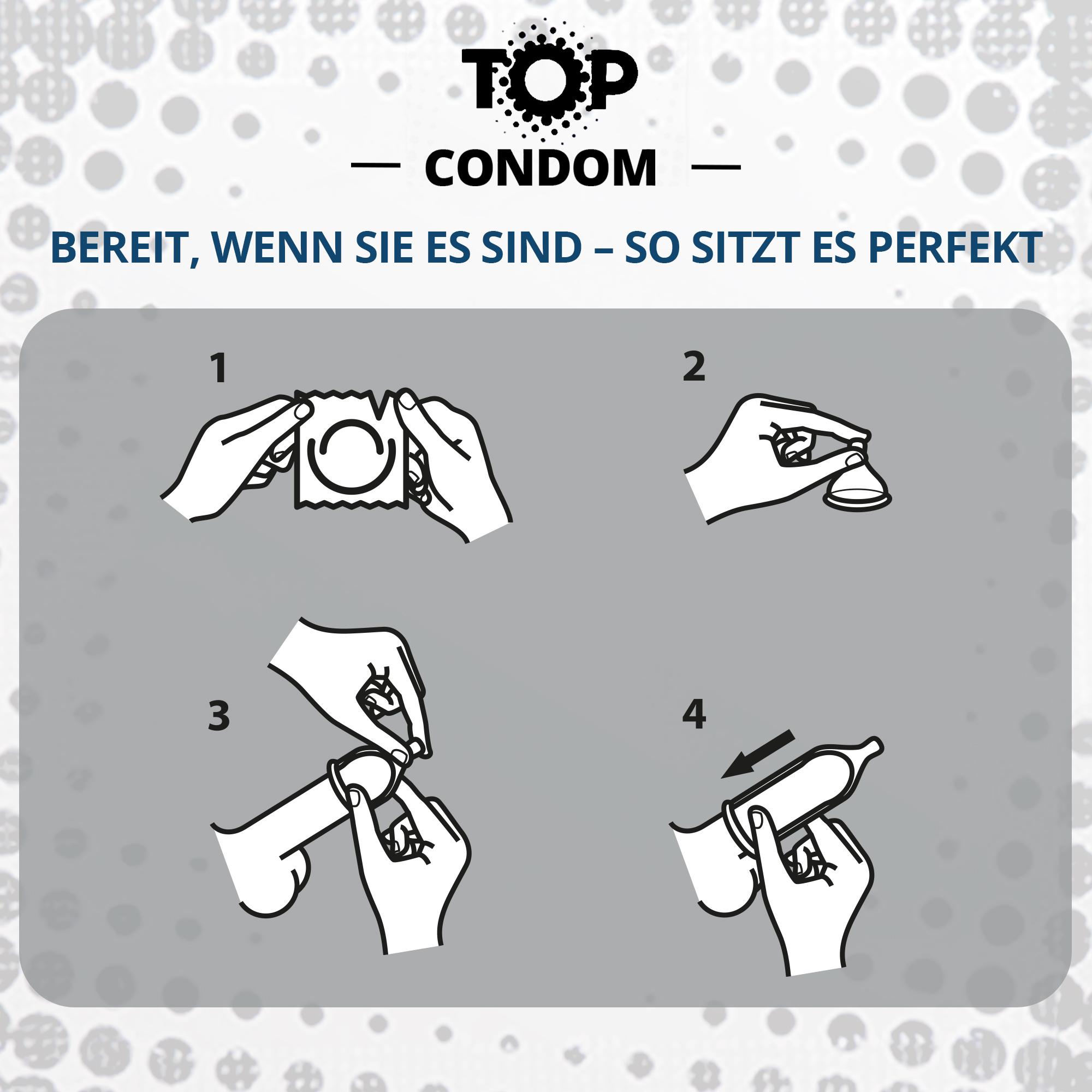 TOP Condoms Standard: What A Pleasure - Standard Fun, Packs of 3