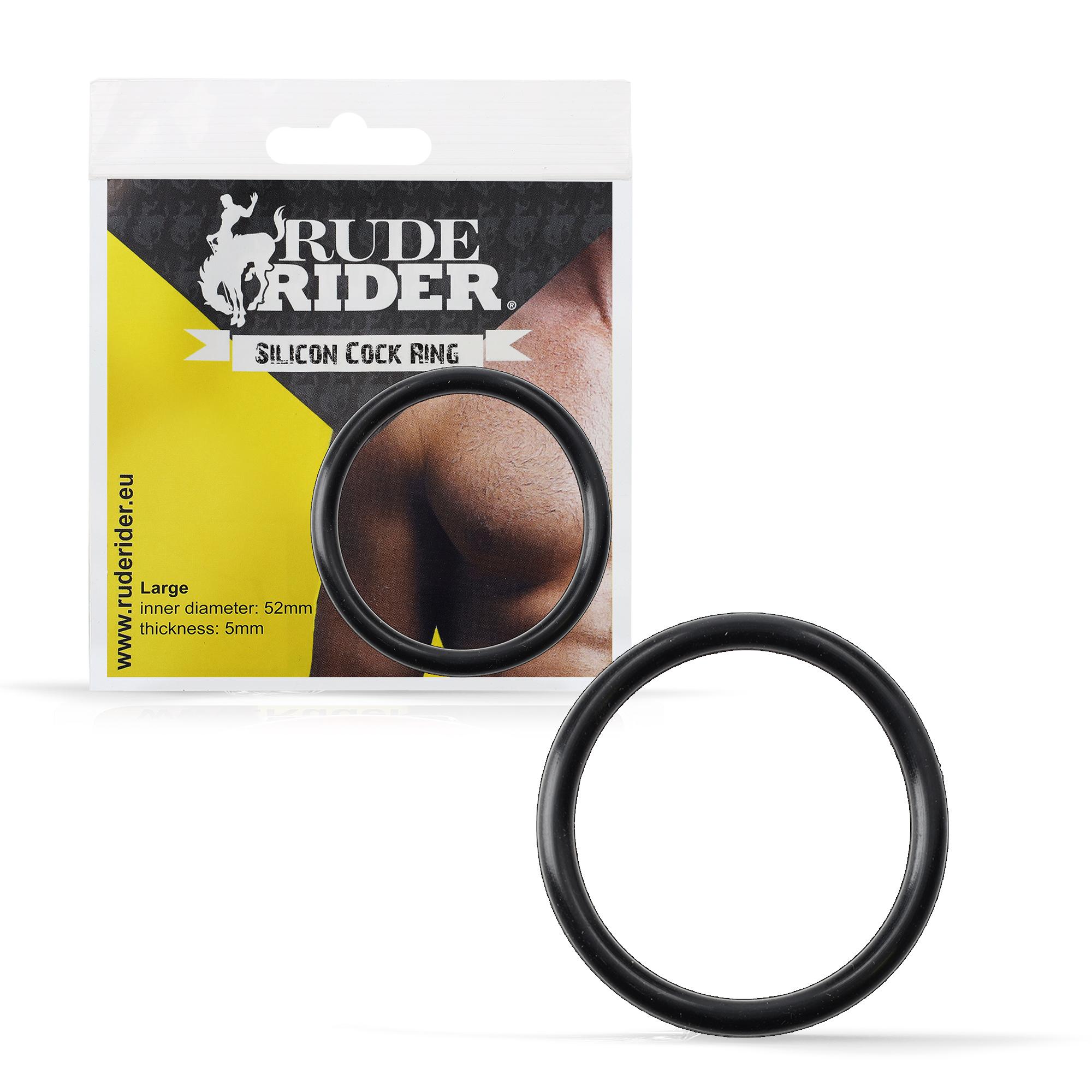 RudeRider Silicone Cock Ring Thin Medium Black RudeRider Silicone Cock Ring Thin Medium Black