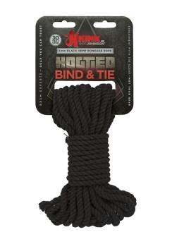 Doc Johnson Kink Bind & Tie Bondage Rope 9M, black