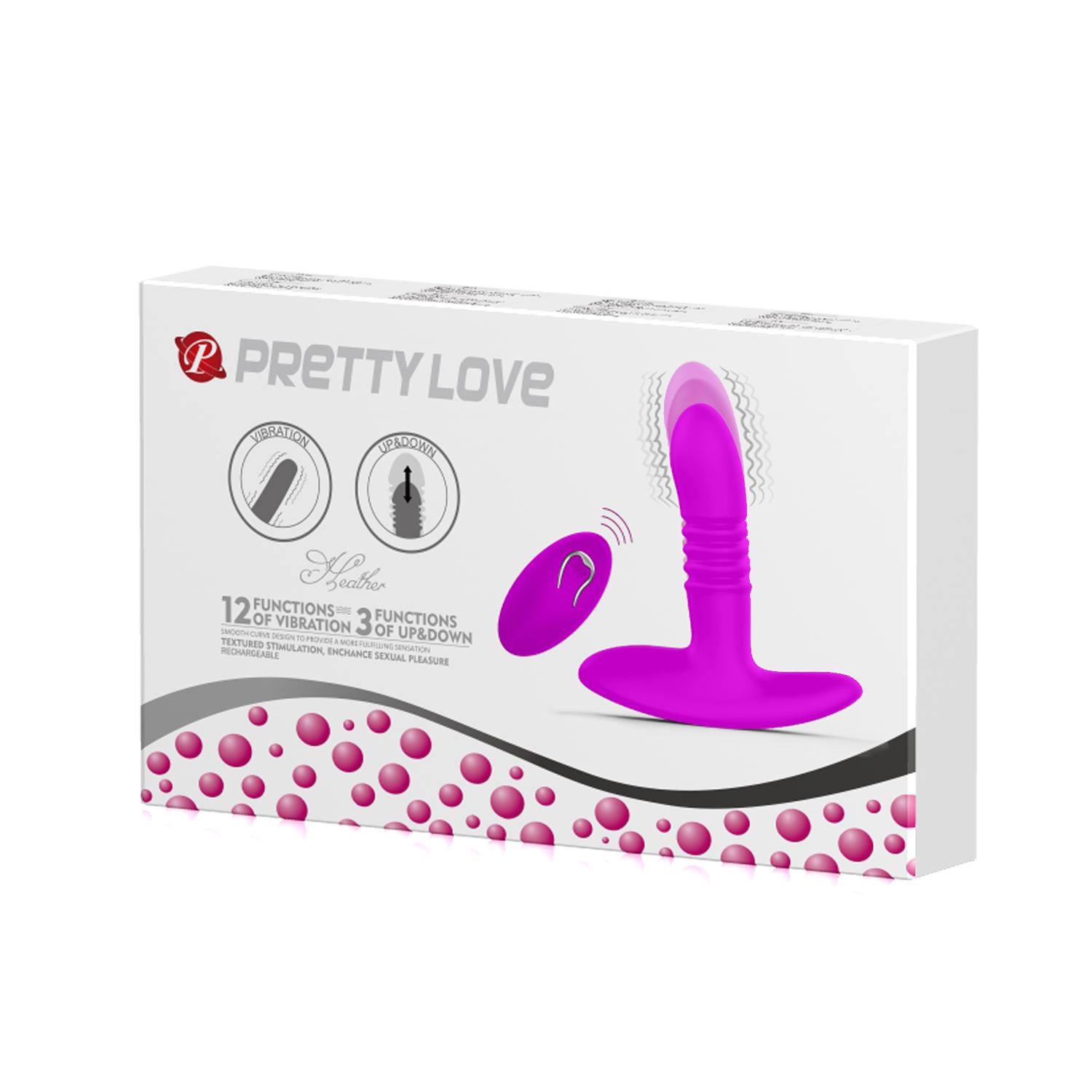 PRETTY LOVE - Heather, 12 functions of vibration
3 functions of up & down
waterproof, memory
USB rechargeable/1 AAA battery
silicone/ABS
remote control L:115mm W:112mm H:28mm PRETTY LOVE - Heather, 12 functions of vibration
3 functions of up & down
waterproof, memory
USB rechargeable/1 AAA battery
silicone/ABS
remote control L:115mm W:112mm H:28mm