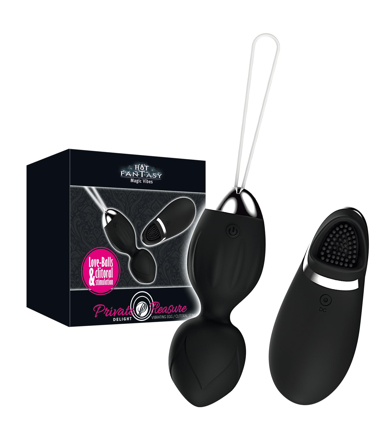 Hot Fantasy Private Pleasure Delight Vibrating Egg black