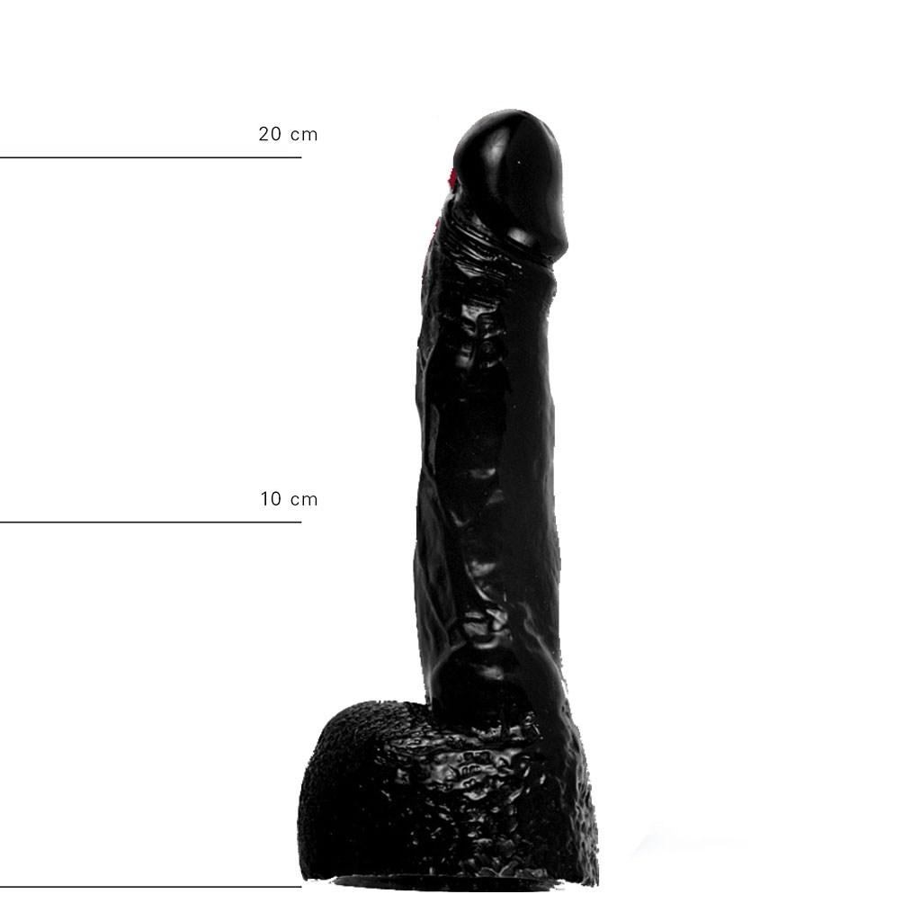 All Black Dildo Spencer, 22 cm