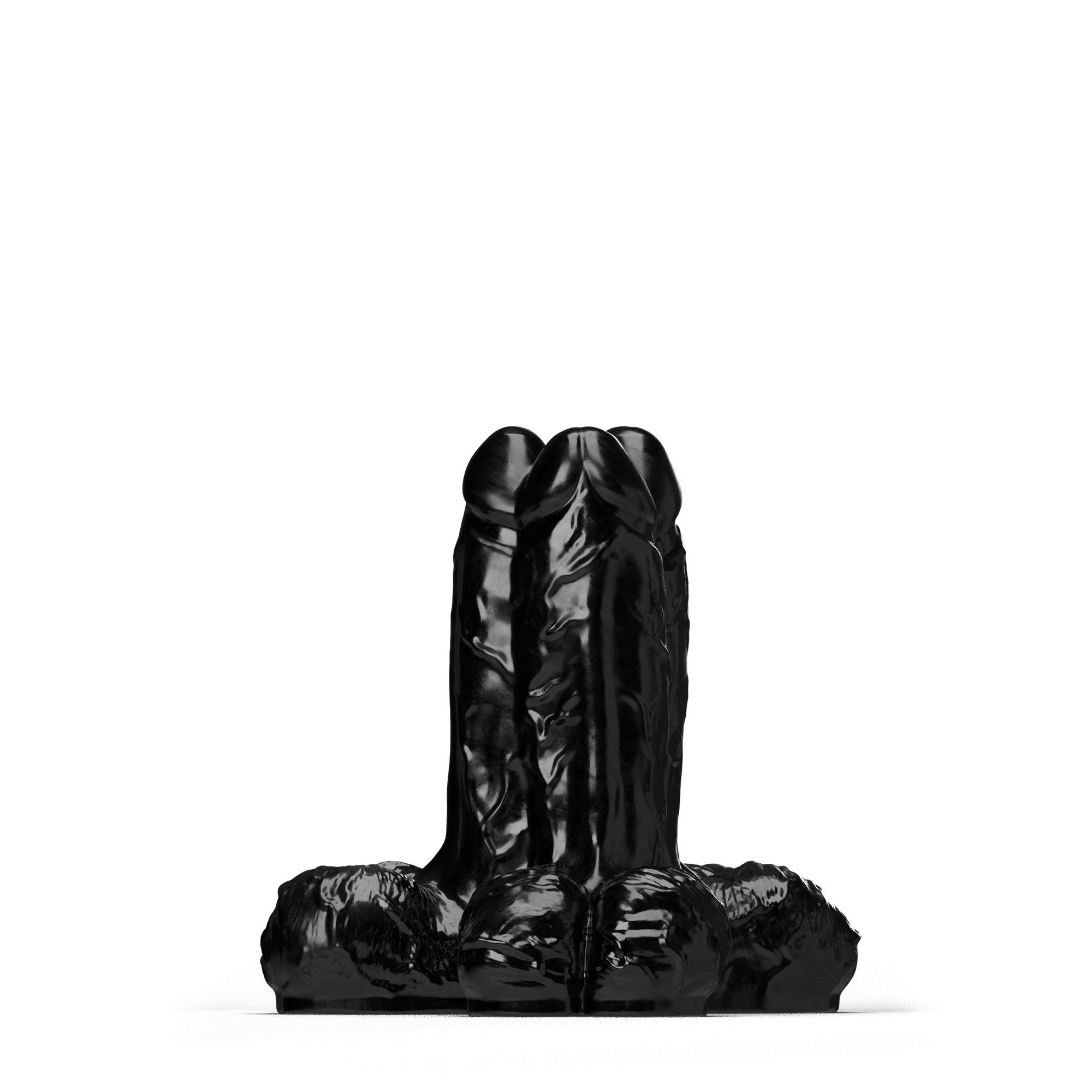 All Black Steroid Gape, Set, and Match Dildo, 32,5 cm