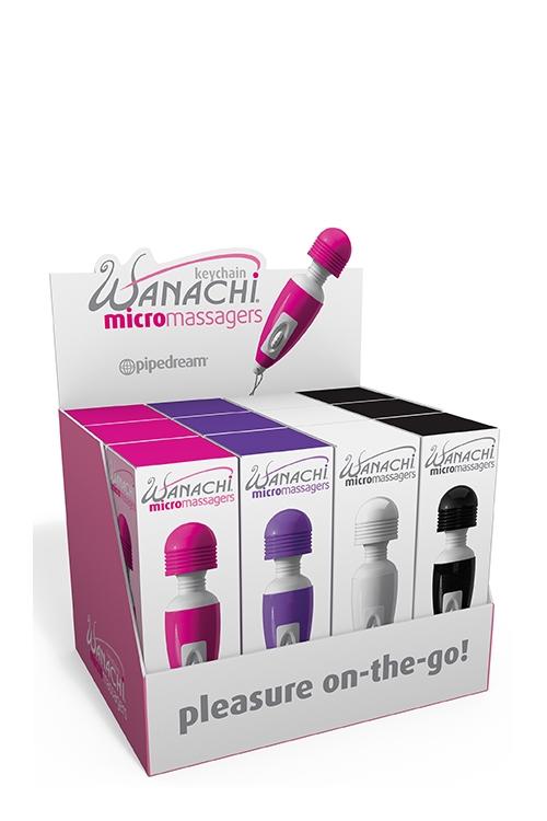 WANACHI Keychain Micro Massagers, 6 cm, 12 pcs, Multicolor