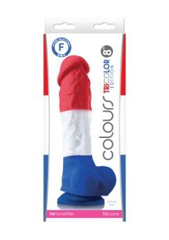 Colours Pleasures Tricolor Dildo, 20 cm