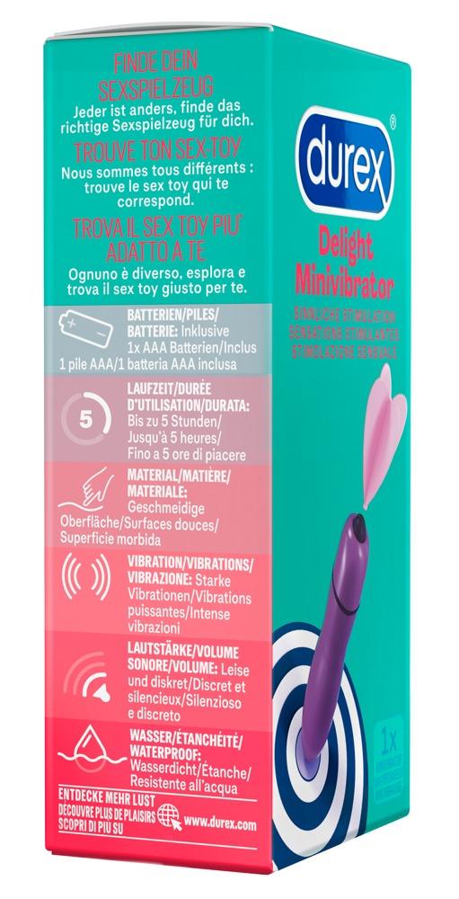 Durex Intense Delight Mini Vibrator, Purple, 9 cm Durex Intense Delight Mini Vibrator, Purple, 9 cm