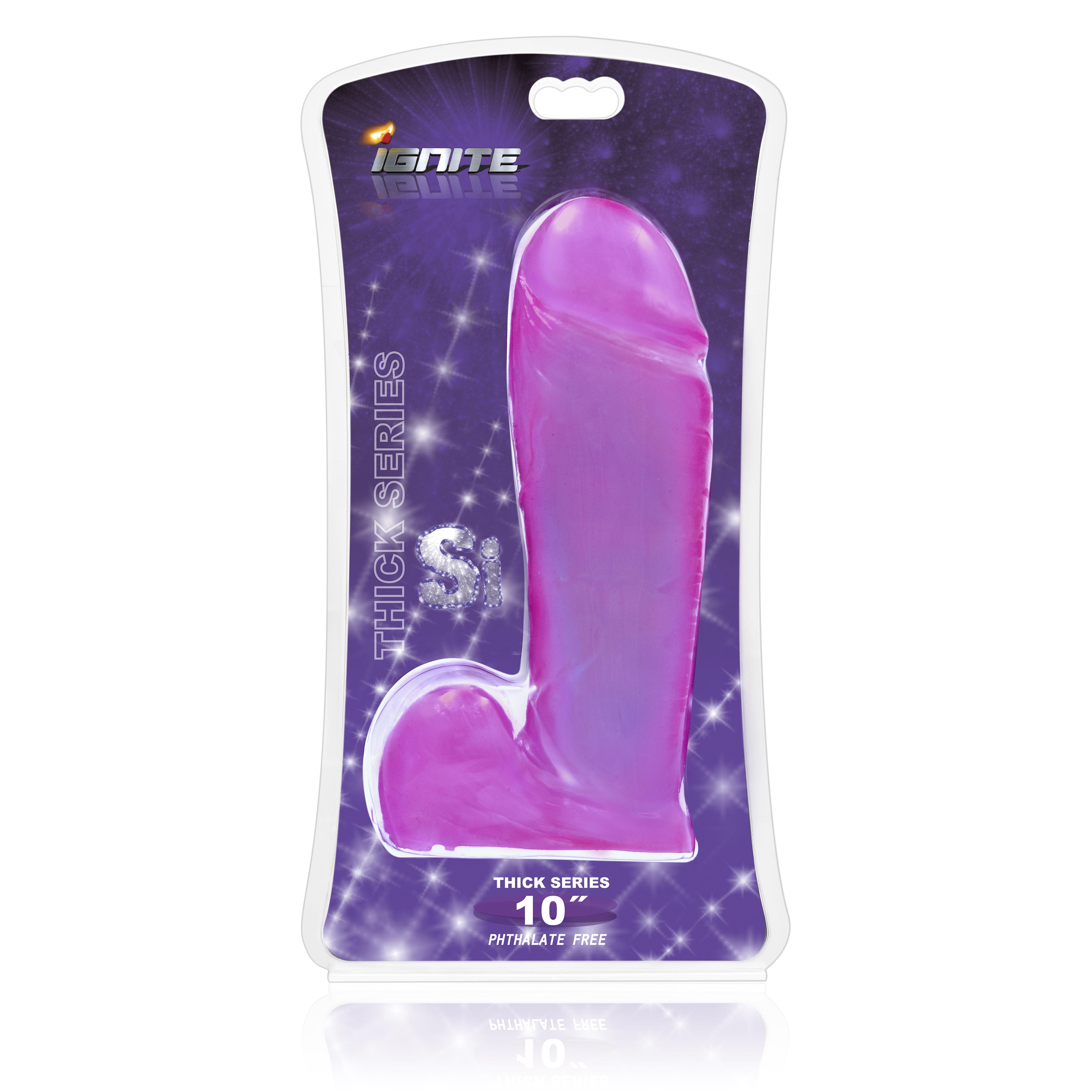 SI IGNITE Thick Cock with Balls, 25 cm, Purple SI IGNITE Thick Cock with Balls, 25 cm, Purple