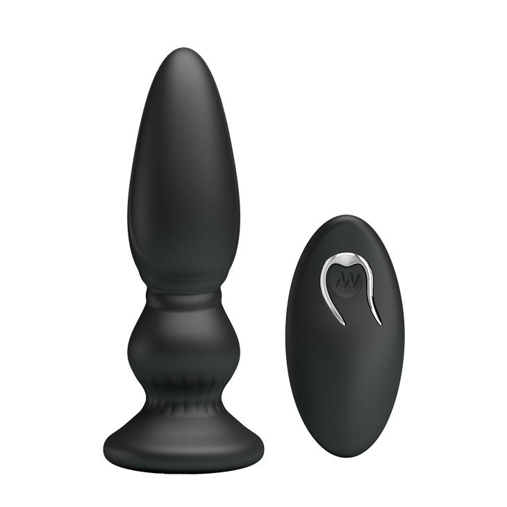 MR PLAY - Powerful Vibrating Anal Plug, Remote control, silicone, 12 functions of vibration, 5 levels of speed control, USB rechargeable 32-125 MR PLAY - Powerful Vibrating Anal Plug, Remote control, silicone, 12 functions of vibration, 5 levels of speed control, USB rechargeable 32-125