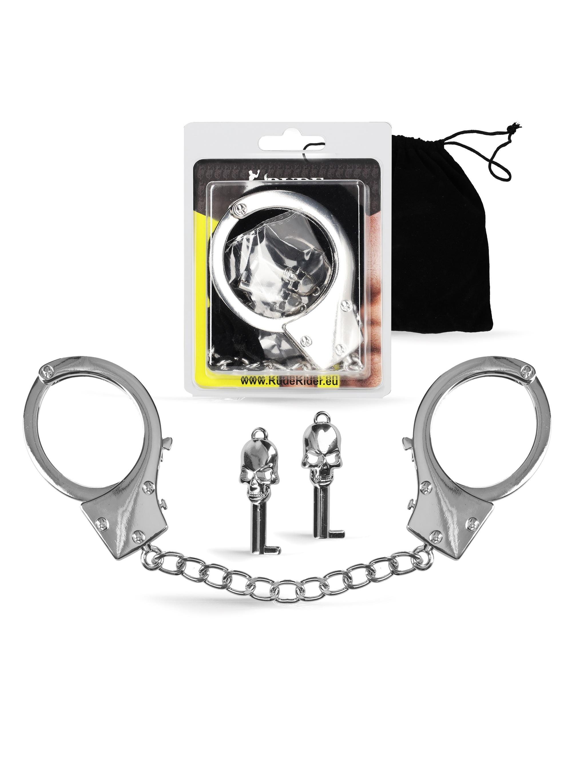 Rude Rider Hand Cuffs with Keys Zinc Alloy Rude Rider Hand Cuffs with Keys Zinc Alloy
