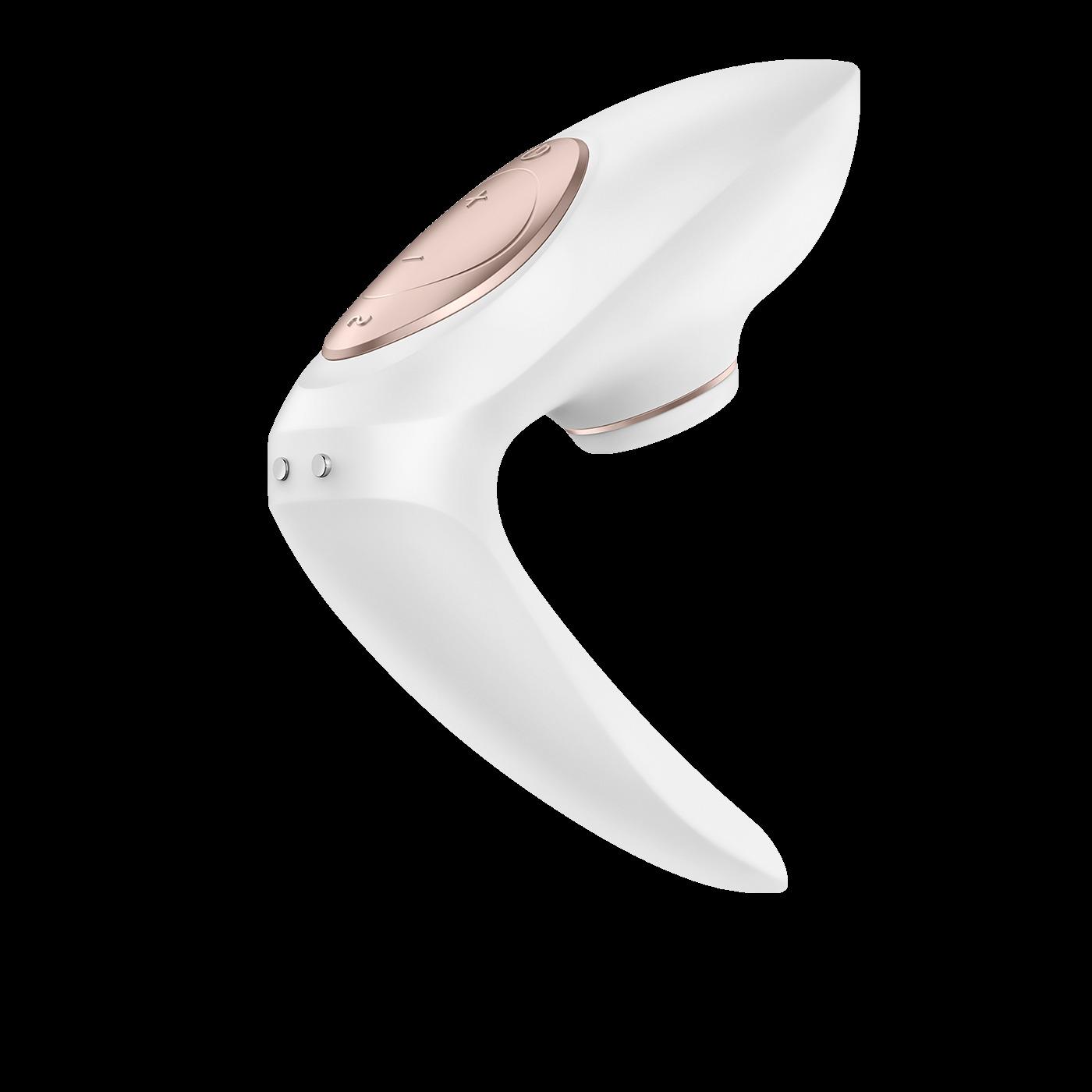 Satisfyer Pro 4 Couples, Partner Masturbator, White/Rosegold, 8,5 cm