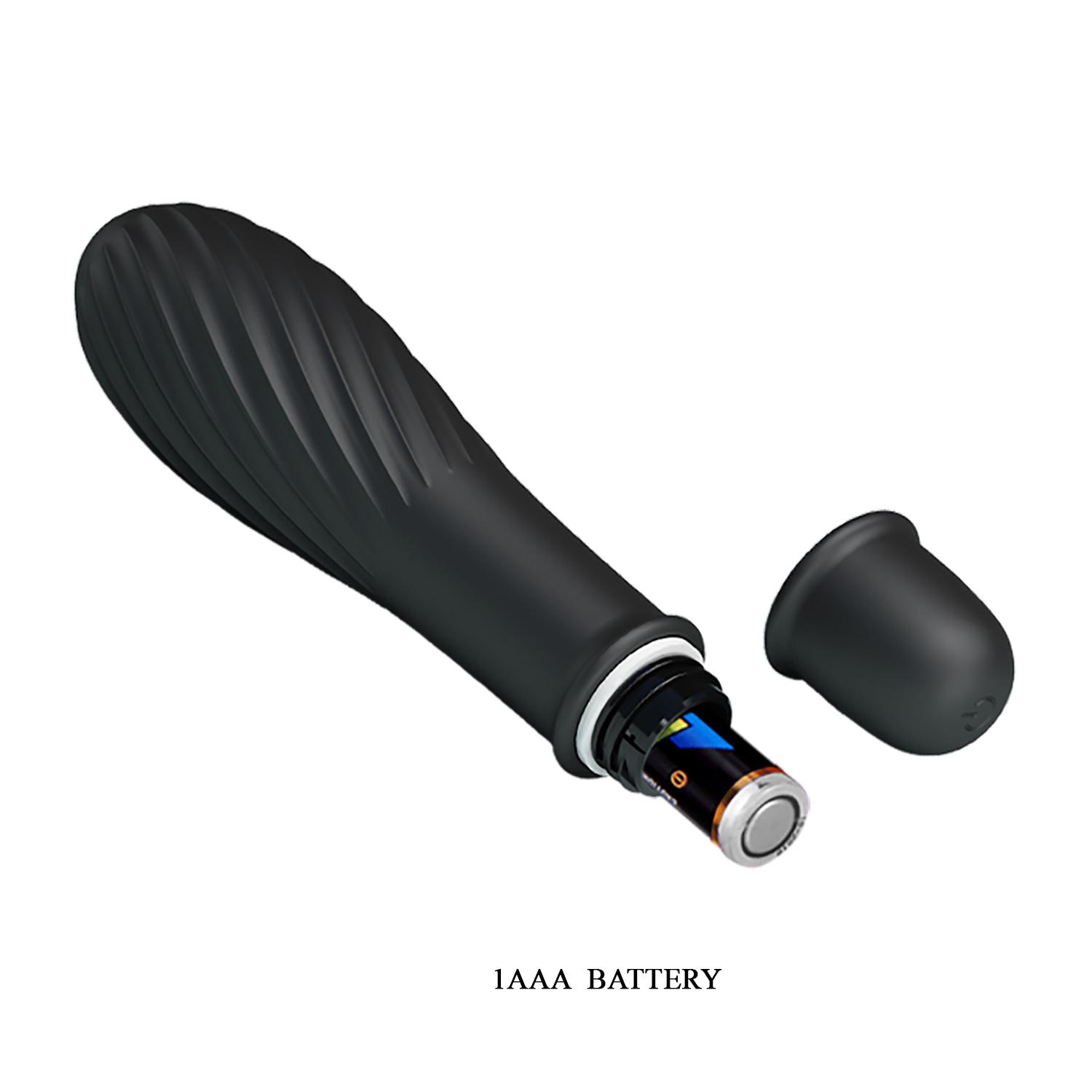 PRETTY LOVE - Solomon, 10 Functions of vibration, 1 AAA battery, silicone, waterproof L:145mm Ø:29mm Black