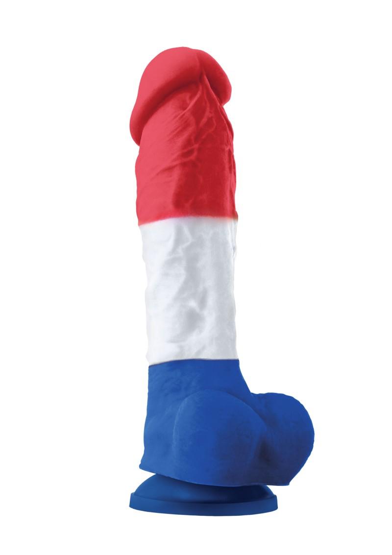 Colours Pleasures Tricolor Dildo, 20 cm