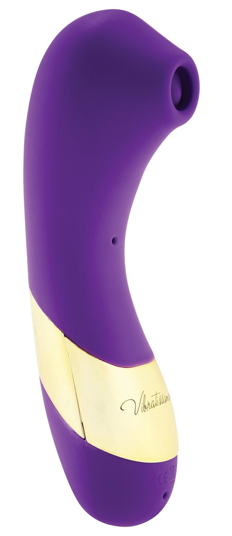 Vibratissimo Secret Kiss + Licker Masturbator, Purple/Gold 16,5 cm