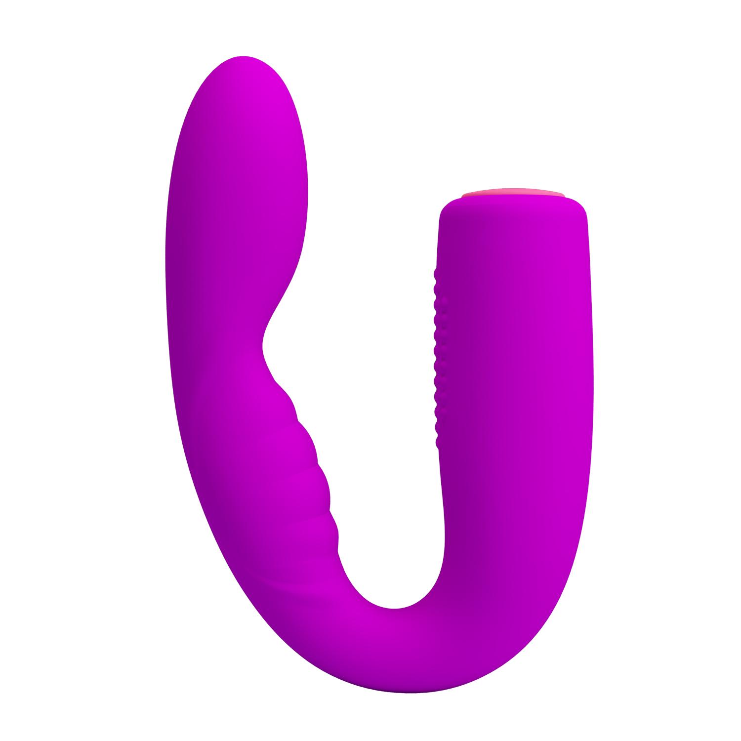 PRETTY LOVE - Quintion, Silicone, waterproof, memory, USB rechargeable, 12 functions of vibration 23-104, Purple