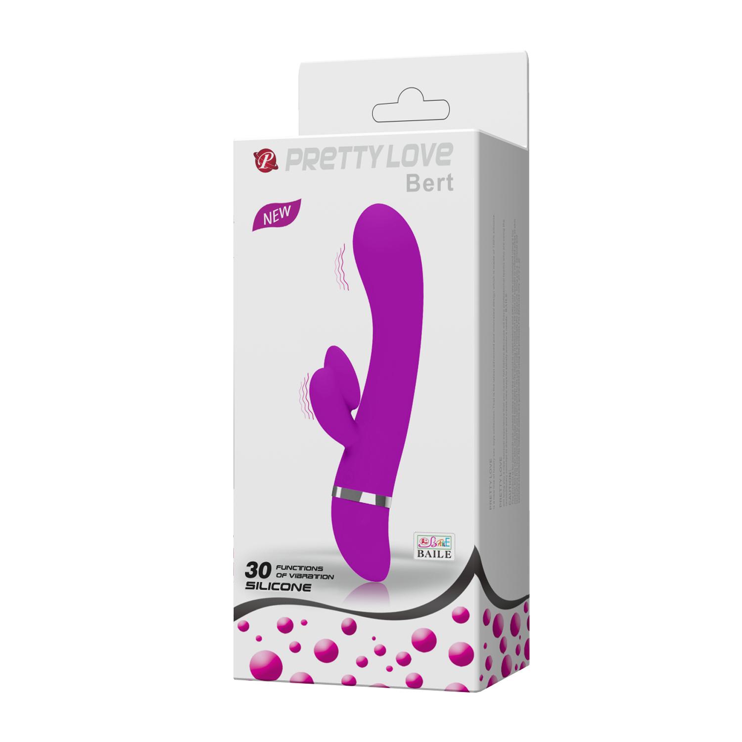 PRETTY LOVE - Bert, 30 functions of vibrations, 2 AAA batteries, silicone  ':35mm   L:188mm