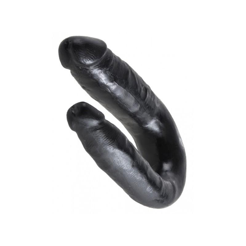 King Cock U-SHAPED SMALL DOUBLE TROUBLE BLACK, 33,5 cm	