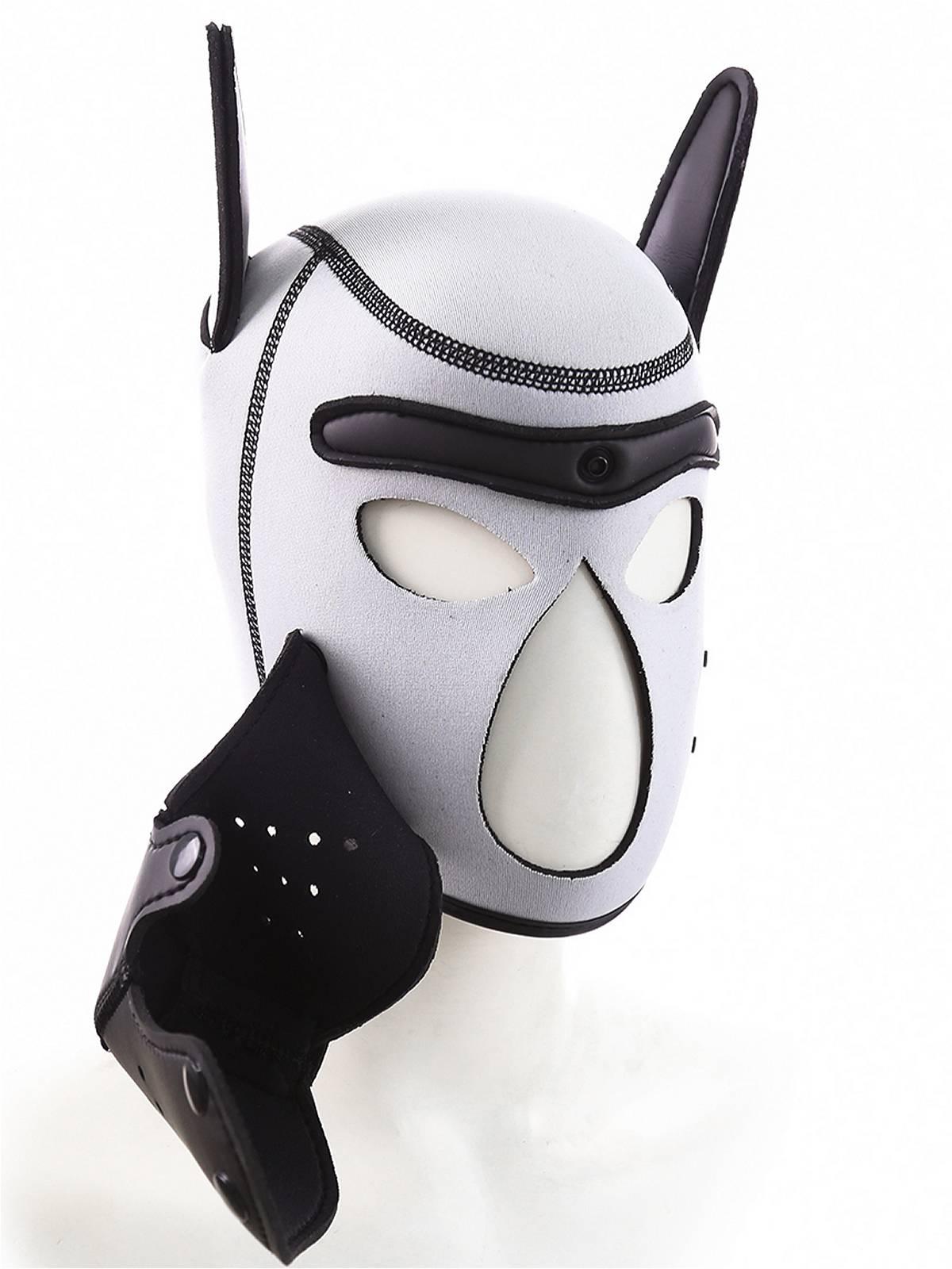 RudeRider Neoprene Puppy Hood White/Black, M size