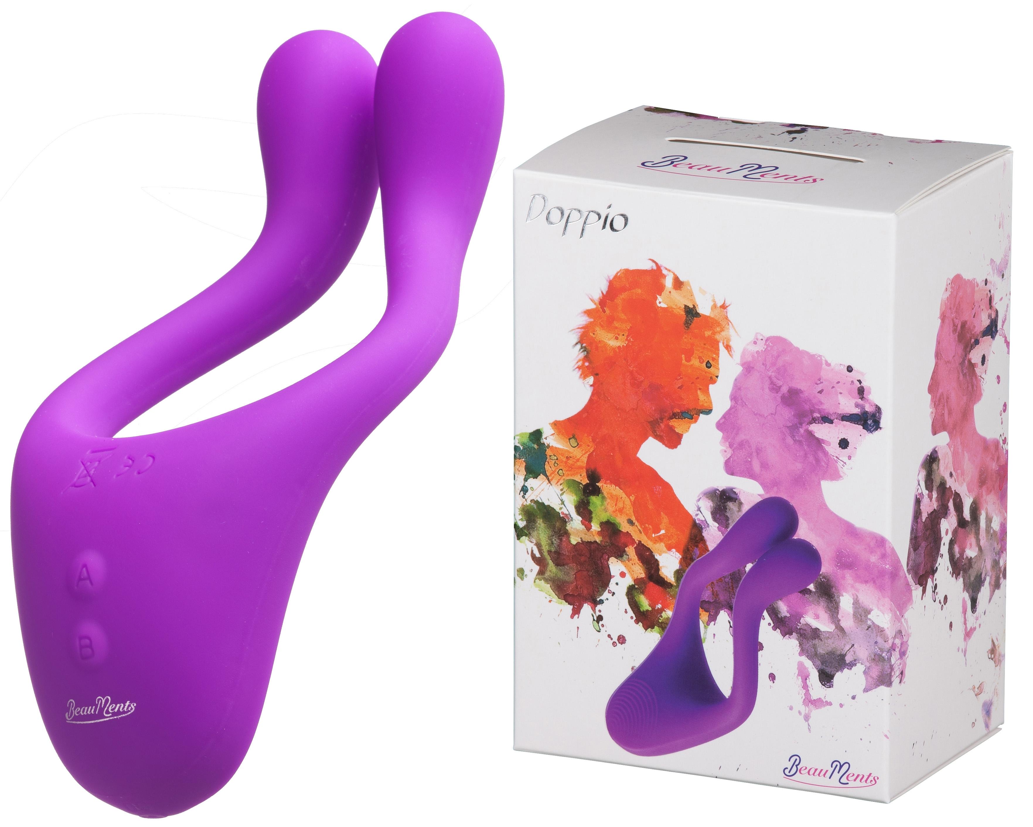 BeauMents Doppio Pair Vibrator, Purple, 9 cm