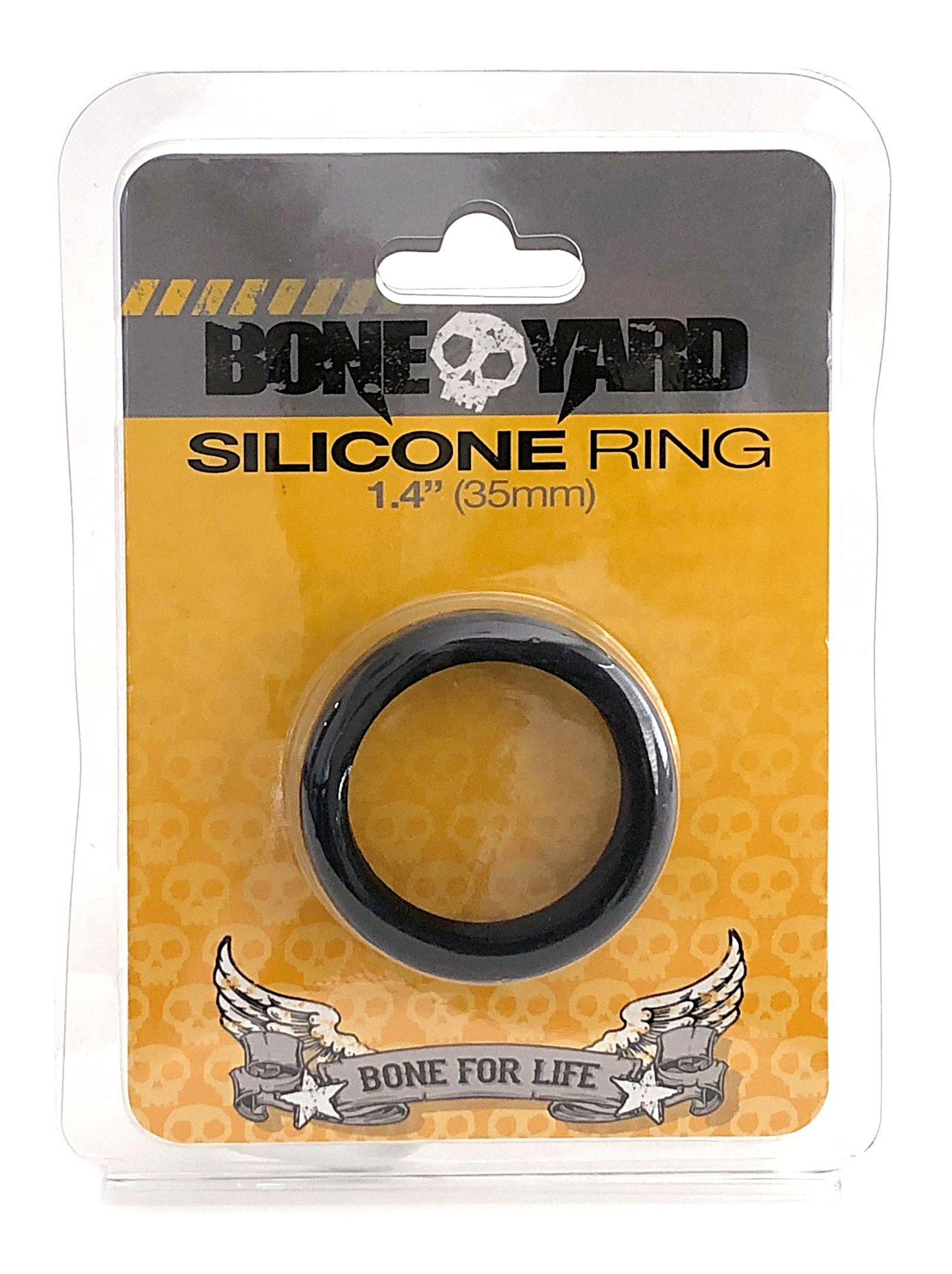 Boneyard Silicone Cockring, Black, ¯ 35 mm