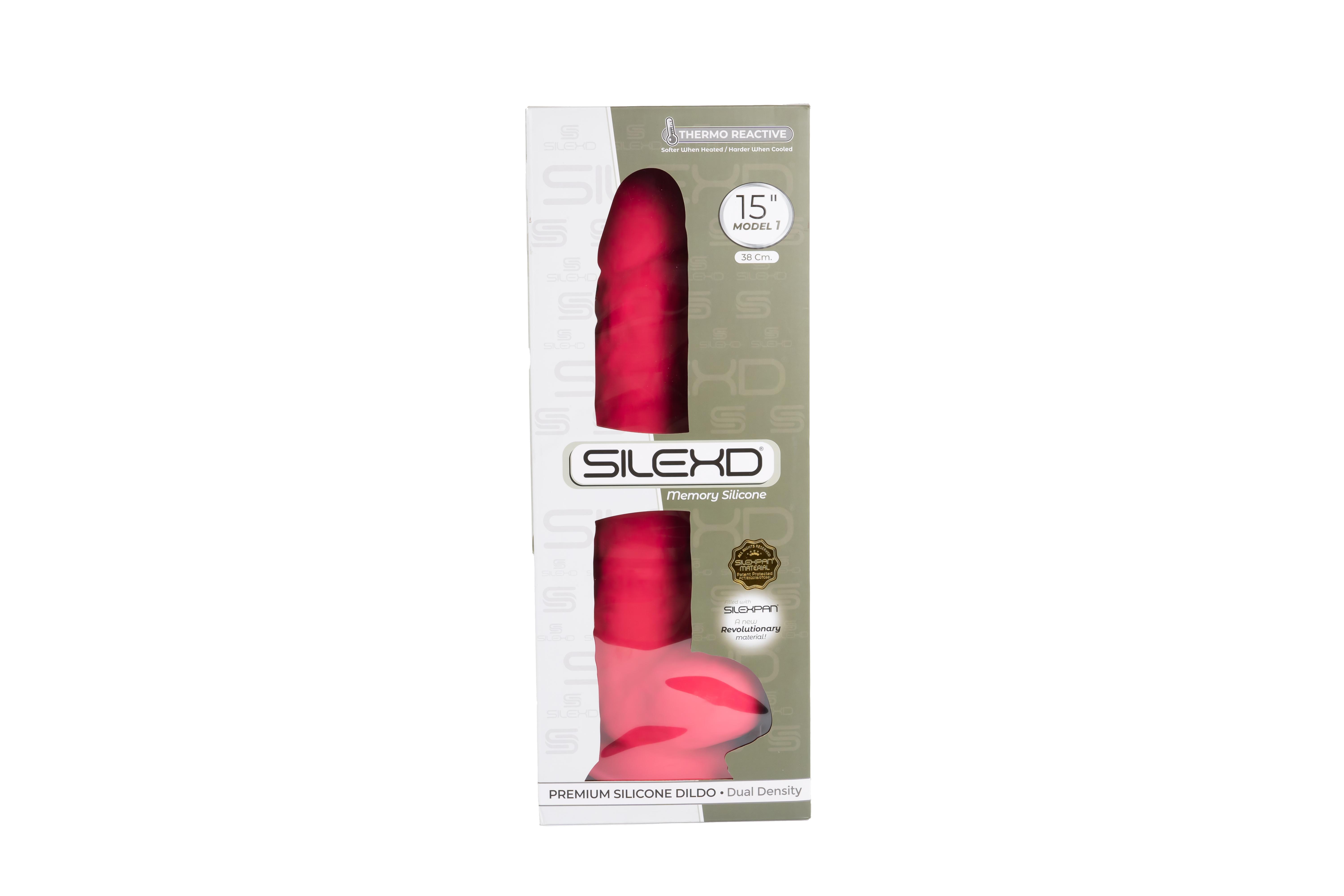 SILEXD Premium Silicone Dildo Model 1, 38cm, Pink