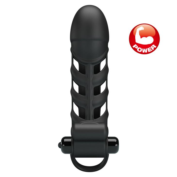 PRETTY LOVE - Penis Sleeve Ii, 10 functions of vibrationsilicone1 AAA batterywaterproof 45-178