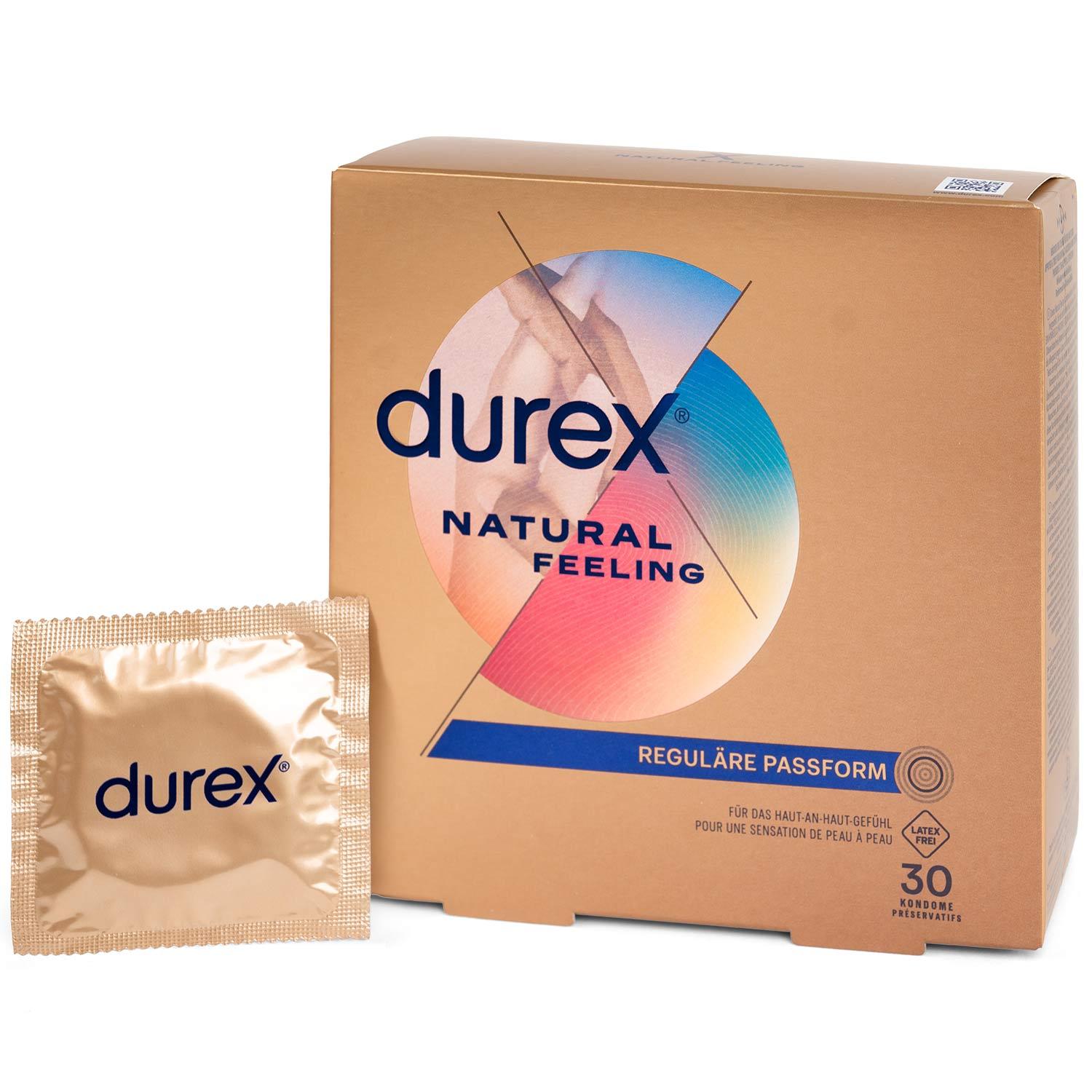 Durex Natural Feeling Condoms 30 pcs, Latex Free, with Reservoir, Ø 56mm, 200mm