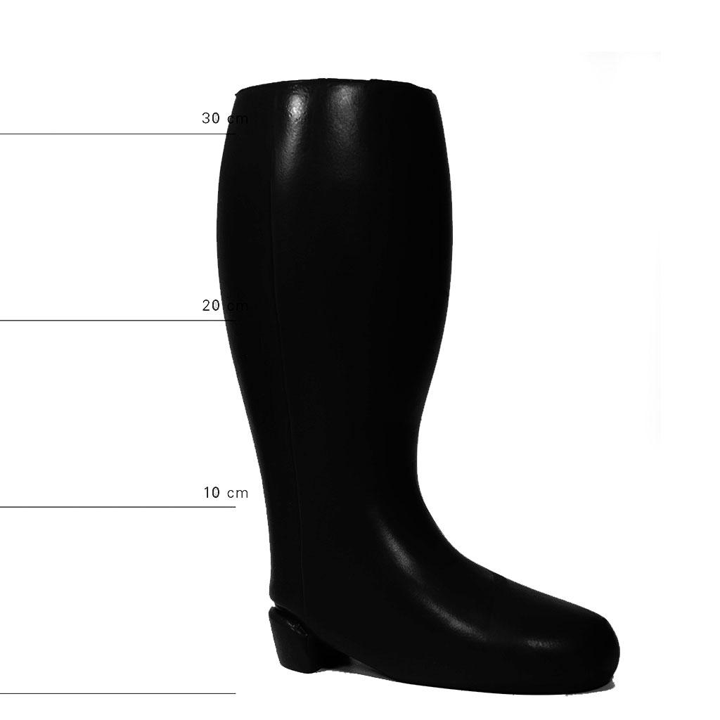 All Black Dildo Boots, 32 cm