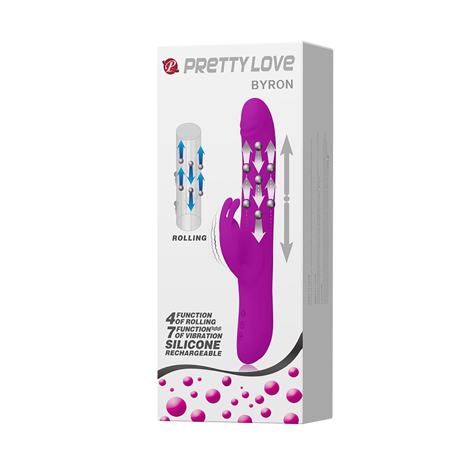 PRETTY LOVE - Byron, 4 functions of UP and down movement ,7 functions of vibrations, Silicone, rechargeable, USB cord ':35mm L:250mm PRETTY LOVE - Byron, 4 functions of UP and down movement ,7 functions of vibrations, Silicone, rechargeable, USB cord ':35mm L:250mm