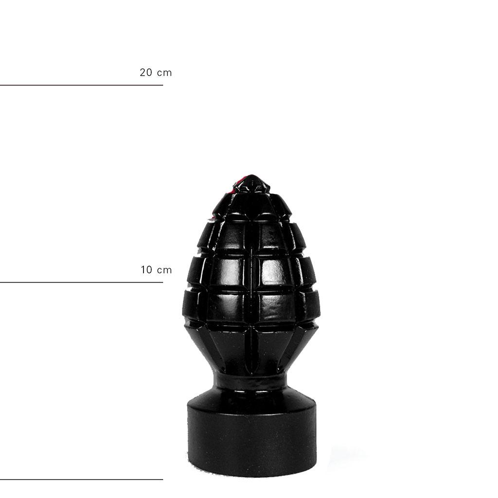 All Black Butt Plug Grenade, 15 cm