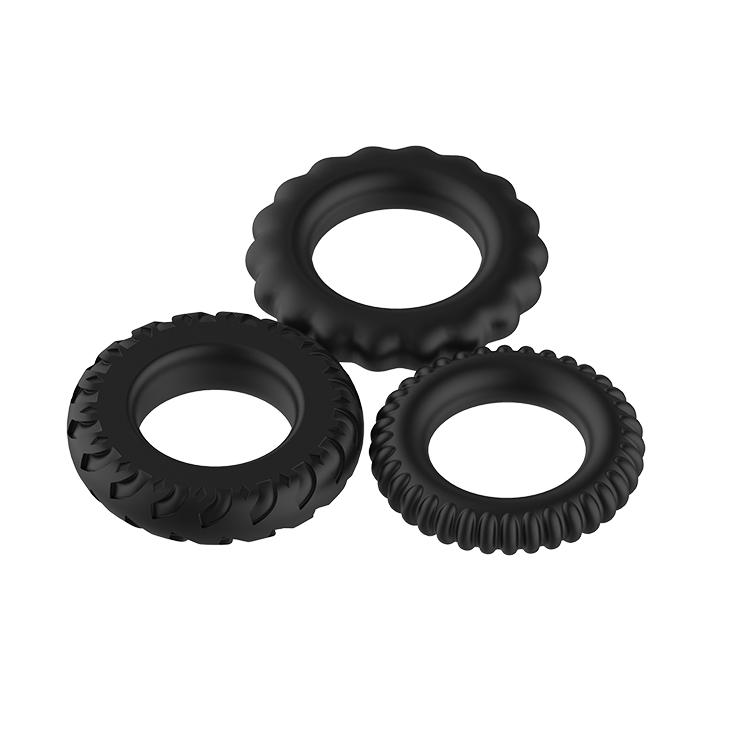 BAILE - Titan Ring, 3 in one silicone rings, 3 different styles ':19mm  ':19mm  ':22mm