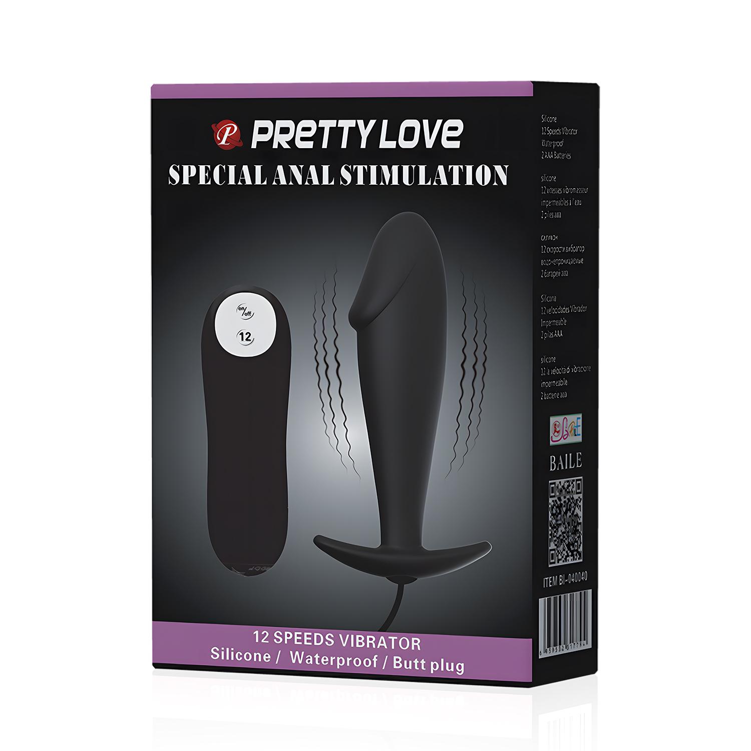 PRETTY LOVE - Special Anal Stimulation, Butt plug, 12 functions of vibration, 2 AAA batteries ':30mm L:100mm PRETTY LOVE - Special Anal Stimulation, Butt plug, 12 functions of vibration, 2 AAA batteries ':30mm L:100mm
