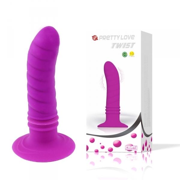 Pretty Love Twist Anal Vibrator, Purple, 13 cm