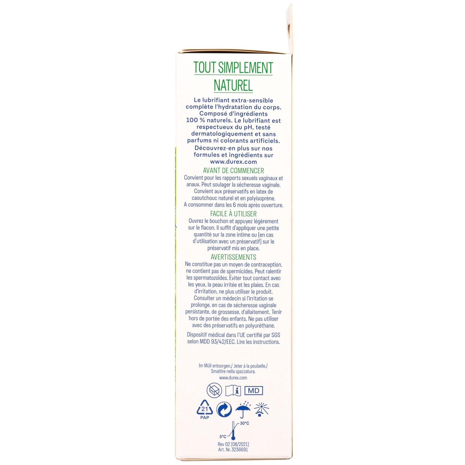 Durex Naturals Lubricant, Extra Sensitive, 100 ml (3,4 fl.oz.) Durex Naturals Lubricant, Extra Sensitive, 100 ml (3,4 fl.oz.)