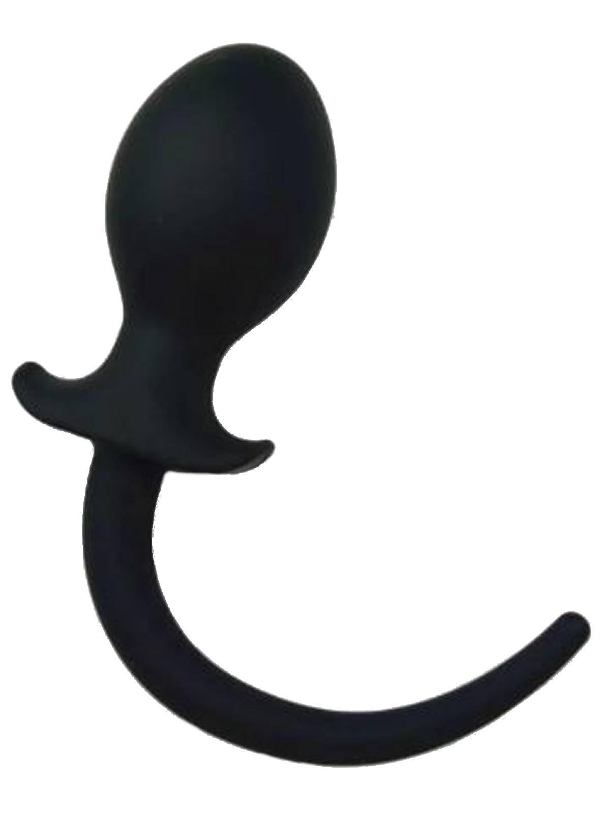 RudeRider Large Dog Tail Plug 33 x 6,5 cm Black Silicone