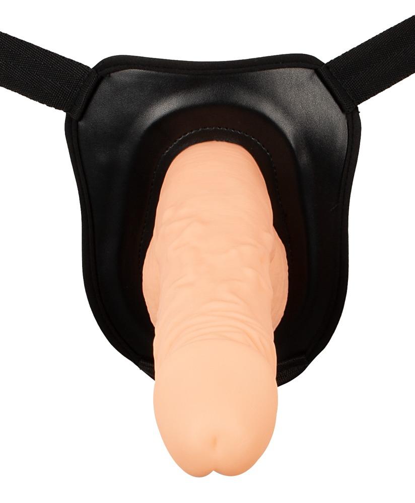 Erection Assistant Hollow Strap-On Dildo, 24cm, Flesh