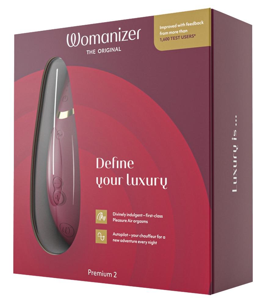 Womanizer Premium 2 Vibrator, Red, 15,5 cm