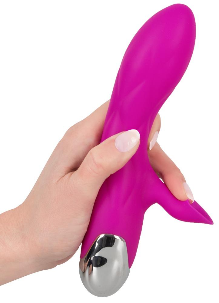 XOUXOU Super Soft Silicone Sucking Vibrator, 20 cm, Purple