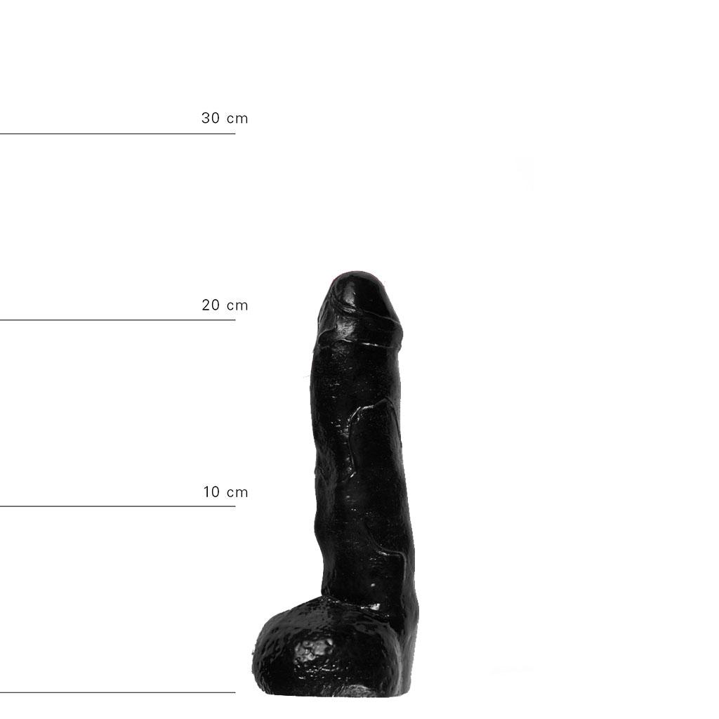 All Black Dildo Jonathan, 22 cm