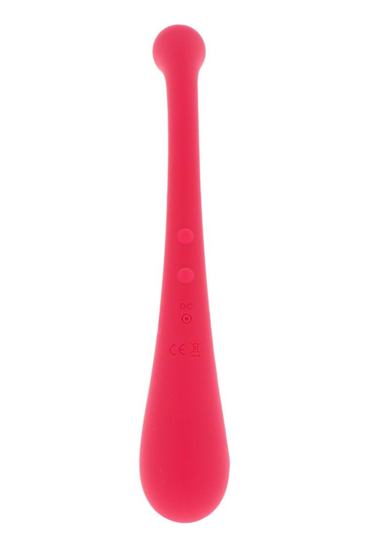 SILK by TOYJOY Explore Silicone G-Spot Vibrator, 25 cm, Red