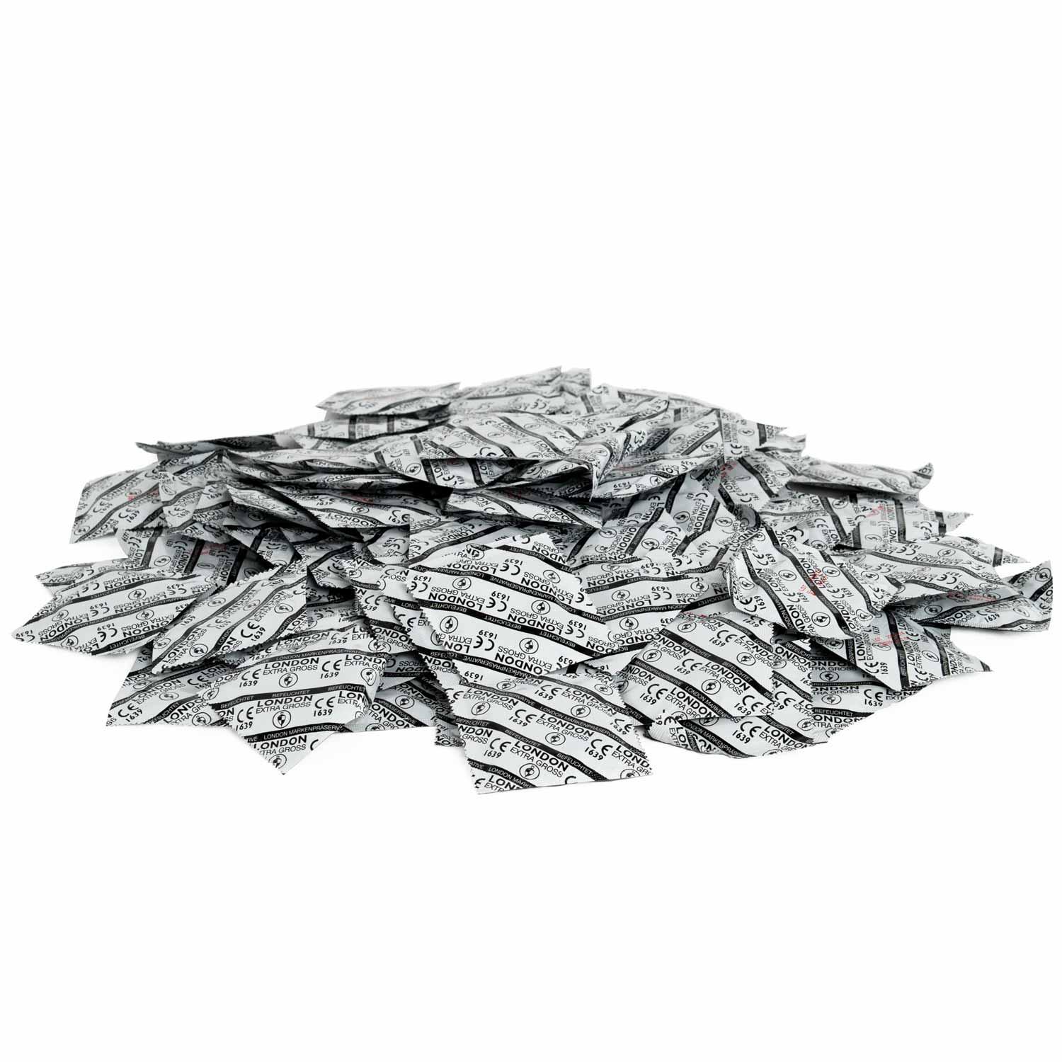 London Extra Large Condoms, 100 pcs, Ø 57mm, 220mm London Extra Large Condoms, 100 pcs, Ø 57mm, 220mm