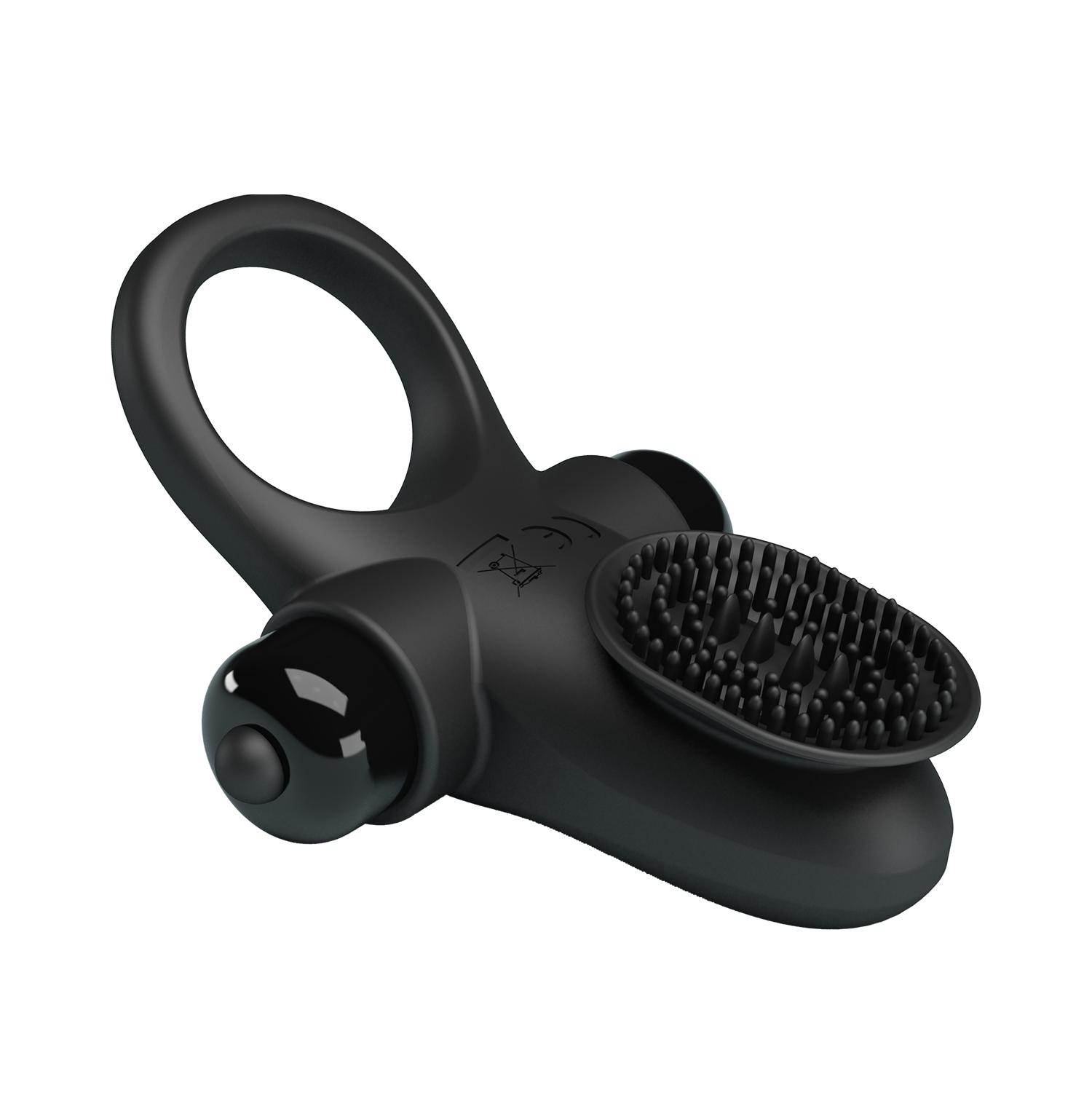 PRETTY LOVE - Vibrant Penis Ring, 56 mm, Black PRETTY LOVE - Vibrant Penis Ring, 56 mm, Black