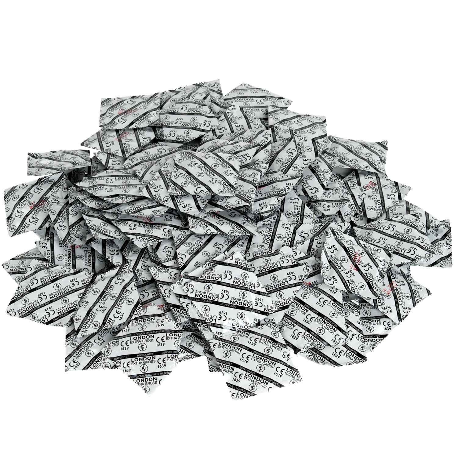 London Extra Large Condoms, 100 pcs, Ø 57mm, 220mm London Extra Large Condoms, 100 pcs, Ø 57mm, 220mm