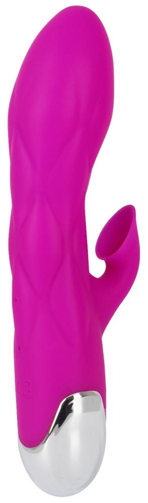 XOUXOU Super Soft Silicone Sucking Vibrator, 20 cm, Purple