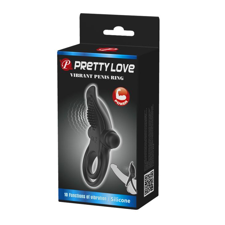 PRETTY LOVE - Vibrant Penis Ring & Stimulator, 56 mm, Black PRETTY LOVE - Vibrant Penis Ring & Stimulator, 56 mm, Black