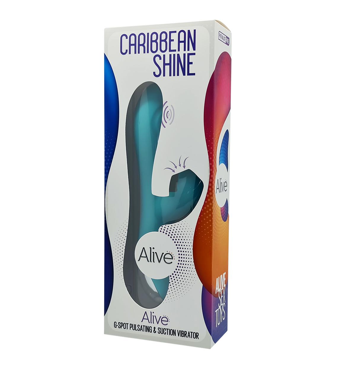 Alive Caribbean Shine Rabbit Vibrator, Teal