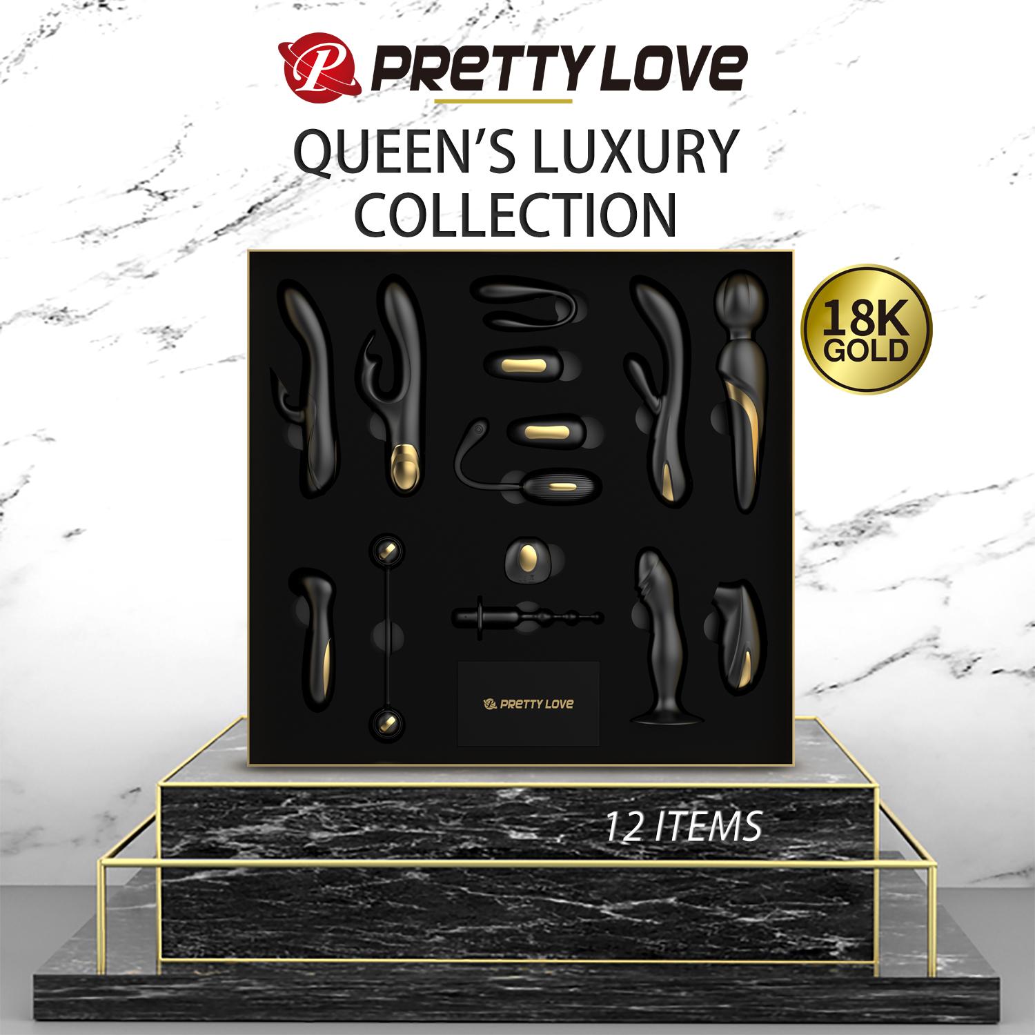 PRETTY LOVE - Queen Luxury Series, Luxury sets,  including 12 different toys with Golden accessories 