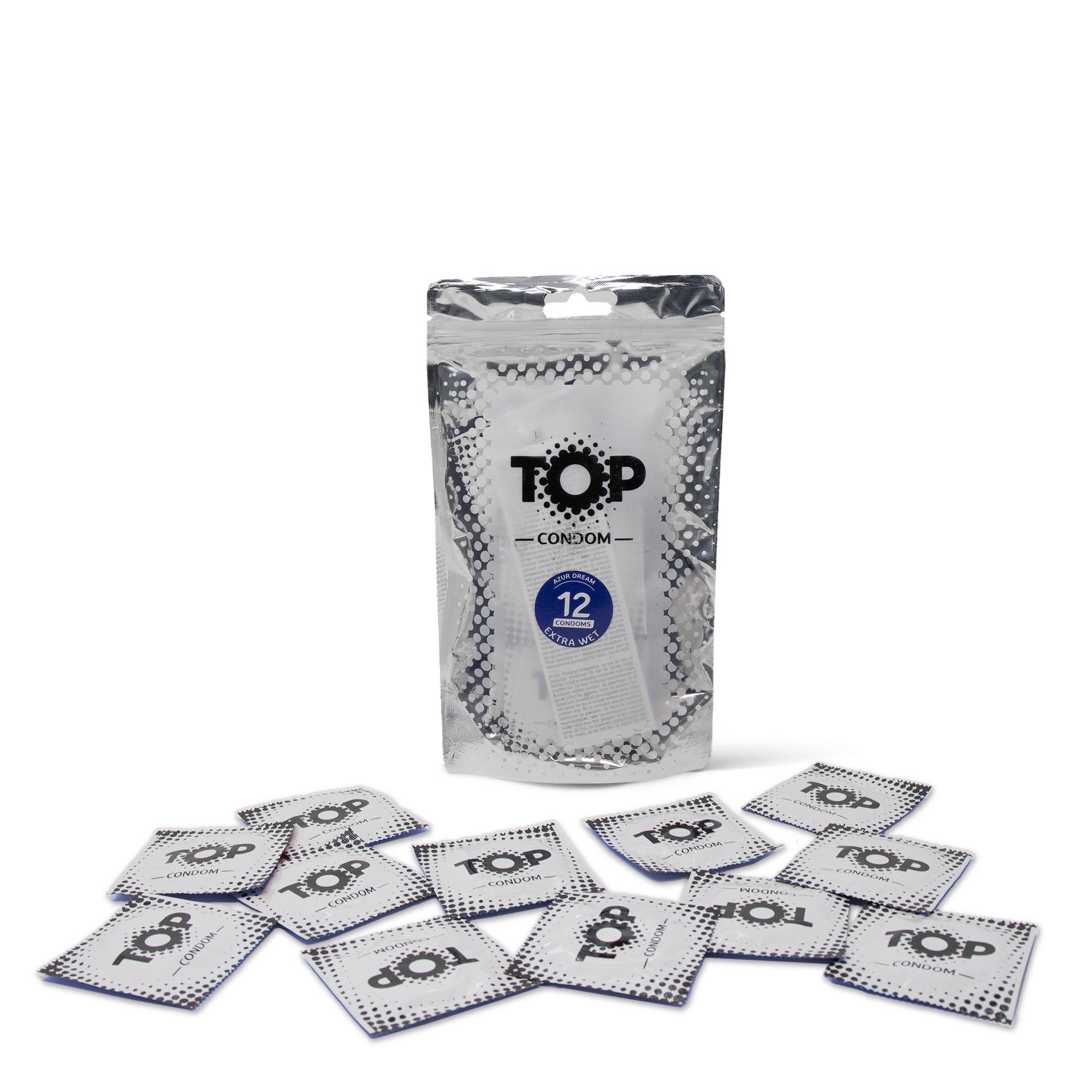 TOP Condoms Extra Wet: Azur Dream - Extra Wet, Packs of 12