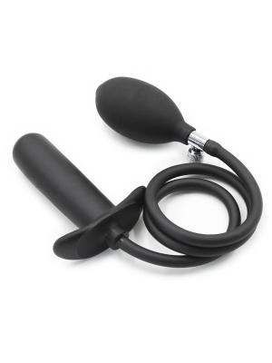 RudeRider Inflatable T-Plug Silicone Black